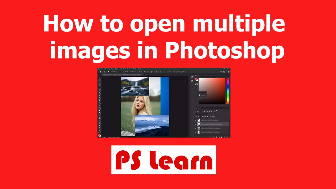 open multiple images in Photoshop