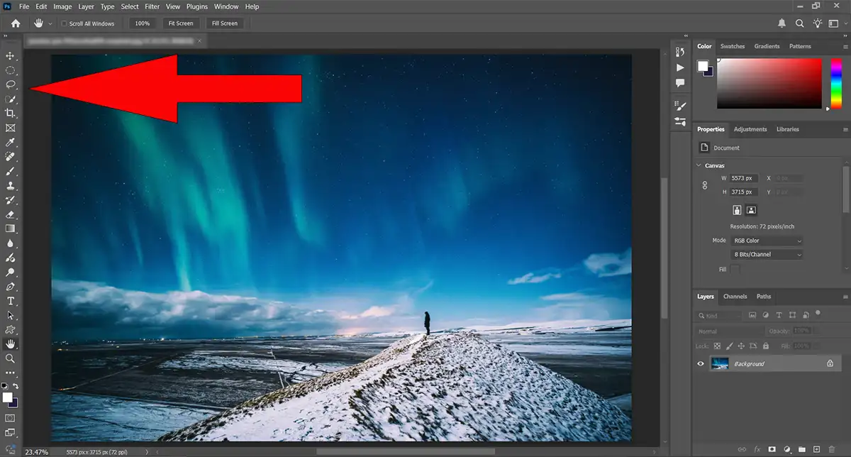 photoshop toolbar and tools
