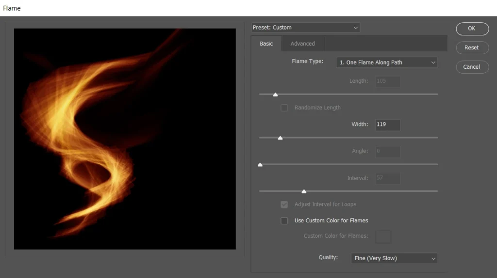 flame effect generator Photoshop