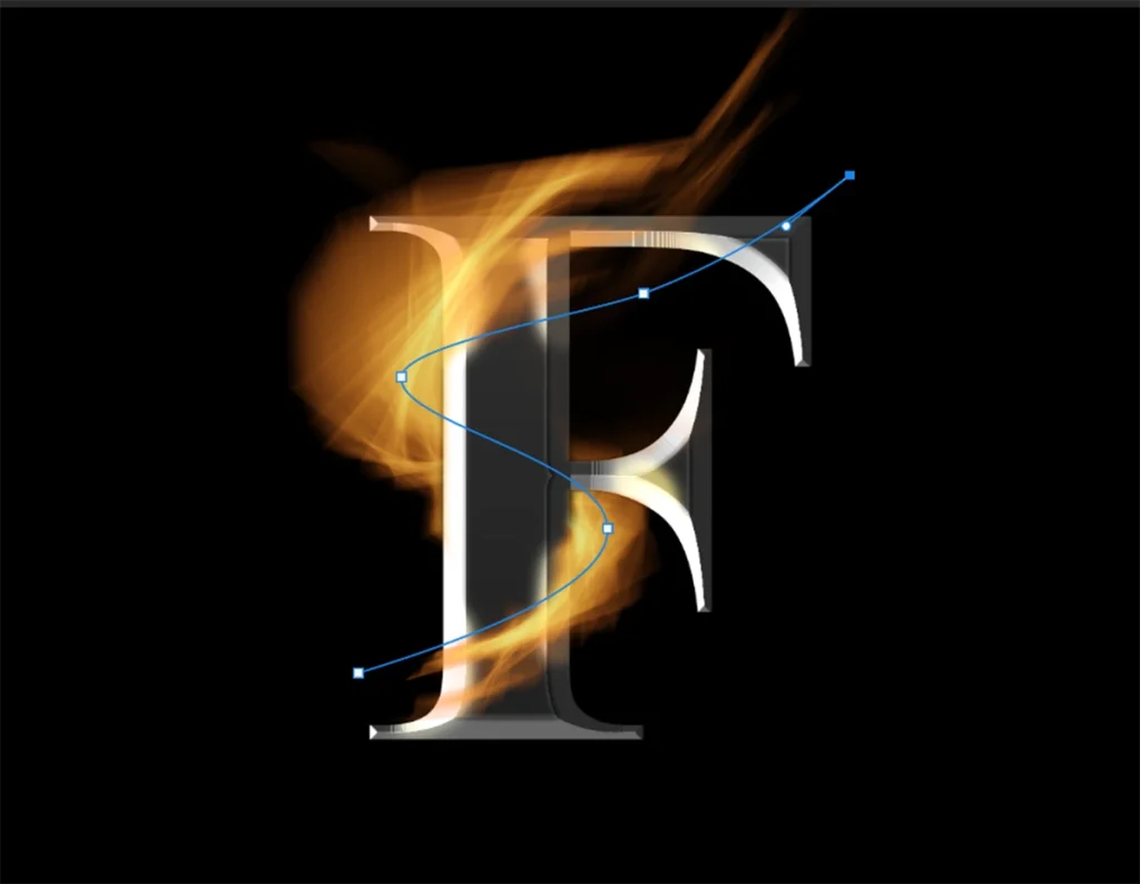 How to create a fire effect text