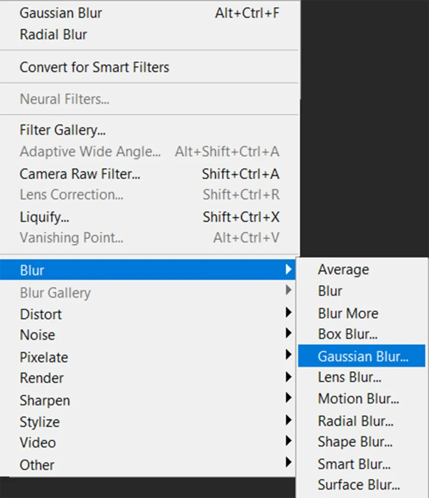Go Blur then Gaussian Blur