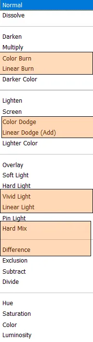 8 blend mode opacity vs fill