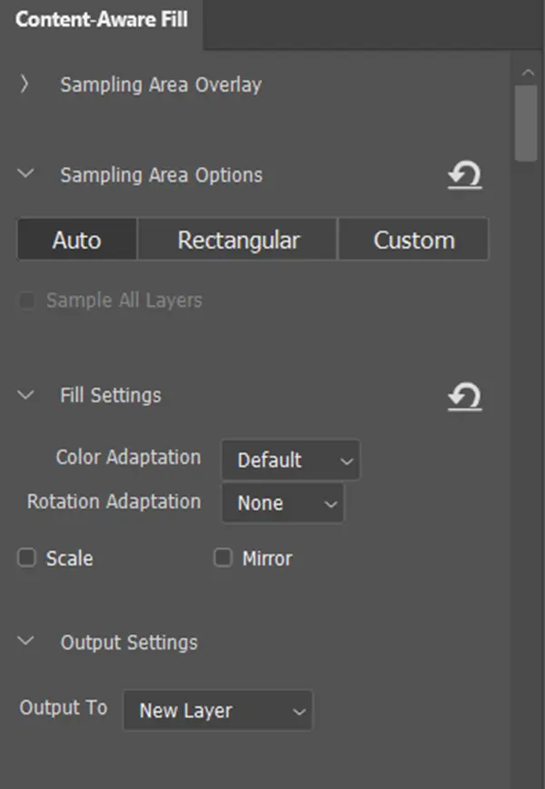 Content-Aware Panel