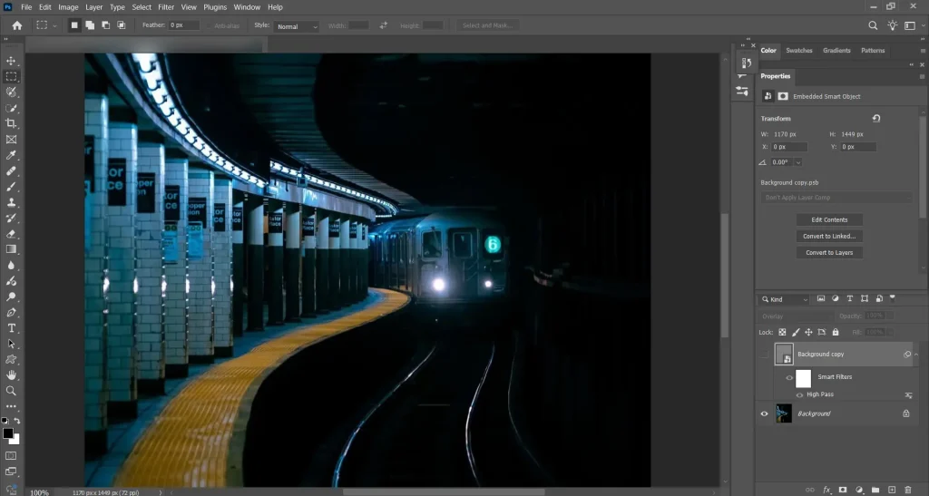 Before sharpening with Overlay