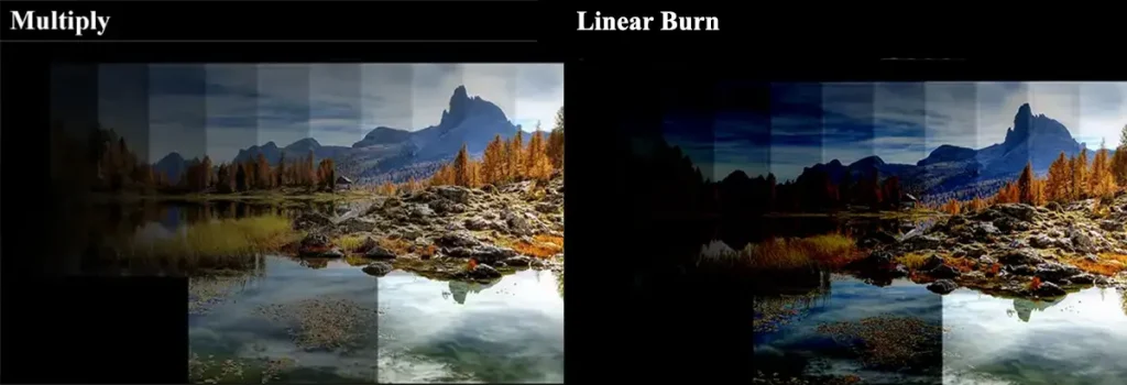 Comparing Multiply with Linear Burn