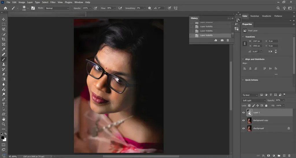 Improve contrast with soft light