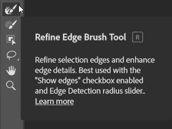 Refine Edge Brush Tool