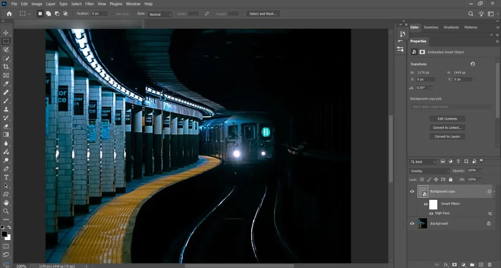 Sharpening with Overlay